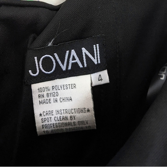 JOVANI New Black Sequined Formal Evening Dress Gown Size 4 - Picture 6 of 14